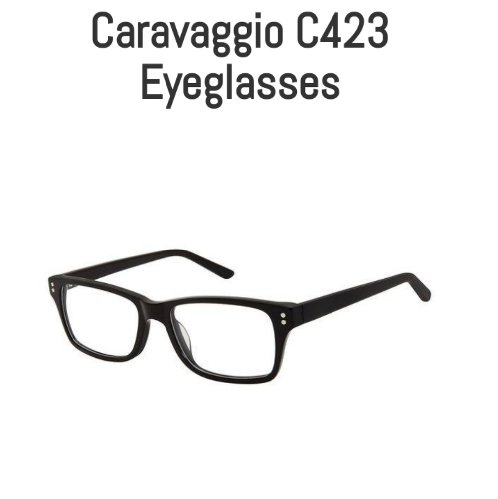 NWOT black unisex caravaggio eyeglass frames C423